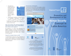 Human Security Concept in Latin America