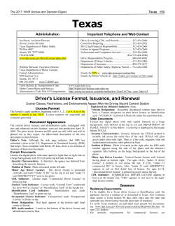 Texas - MVR Access and Decoder Digest