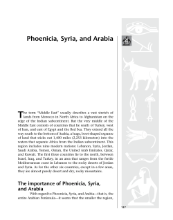 Phoenicia, Syria, and Arabia