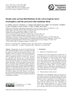 Atmospheric Chemistry and Physics Steady