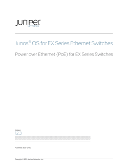 Power over Ethernet (PoE) for EX Series Switches