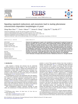 Signaling regulated endocytosis and exocytosis lead to mating