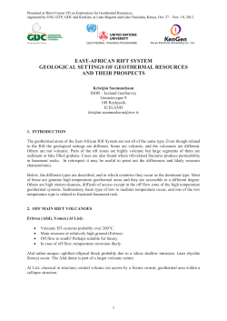 east-african rift system geological settings of geothermal resources