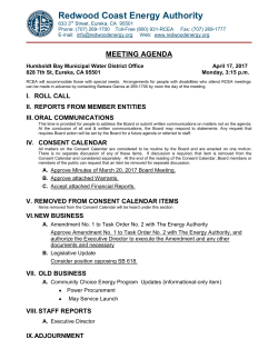 meeting minutes - Redwood Coast Energy Authority