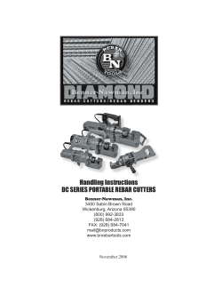 DC-25X Rebar Cutter Owners Manual