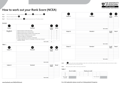How to work out your Rank Score (NCEA)