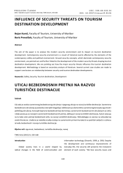 influence of security threats on tourism destination development