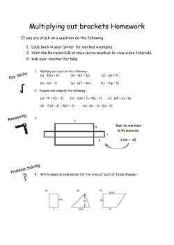 Multiplying out brackets Homework