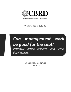 Can management work be good for the soul?