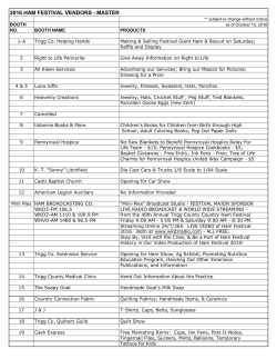2016 ham festival vendors - master