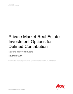 Private Market Real Estate Investment Options for Defined