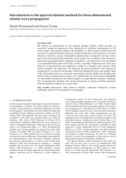 Introduction to the spectral element method for three