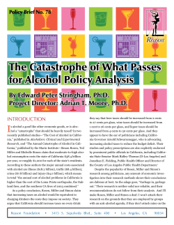 The Catastrophe of What Passes for Alcohol Policy Analysis