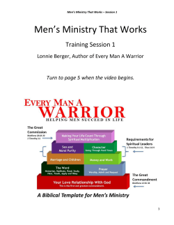 Men`s Ministry That Works