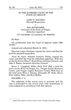 Haugen v. Kitzhaber - Oregon