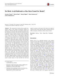 Do Birds Avoid Railroads as Has Been Found for Roads?