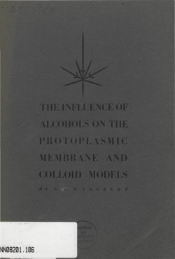 The influence of alcohols on the protoplasmic membrane and colloid