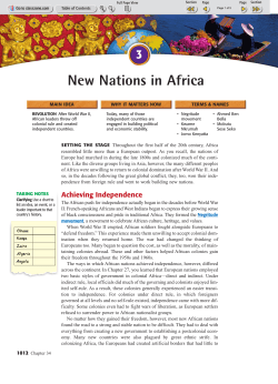 New Nations in Africa