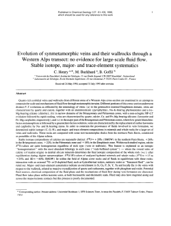 Evolution of synmetamorphic veins and their wallrocks through a