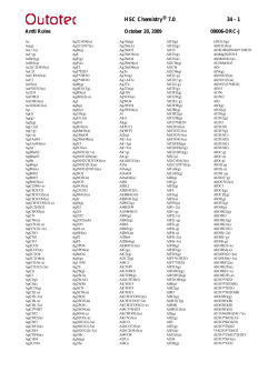 HSC Chemistry&reg; 7.0 34 - 1