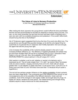 Lime Value - University of Tennessee Extension