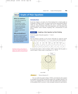Graphs of Polar Equations - THS Advanced PreCalculus