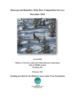 Shuswap and Boundary Mule Deer Composition Surveys