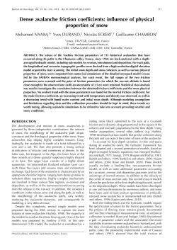 Dense avalanche friction coefficients: influence of physical