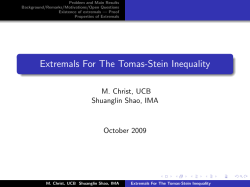 Extremals For The Tomas