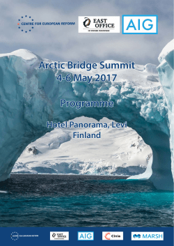 Arctic Bridge Summit 4-6 May 2017 Programme