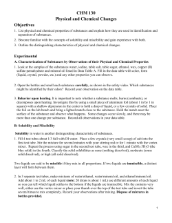 Physical and Chemical Changes