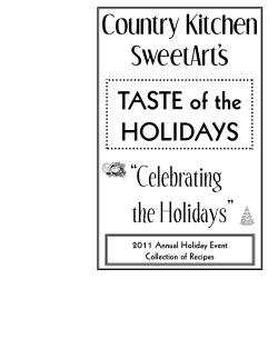 Celebrating the Holidays - Country Kitchen SweetArt