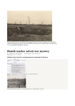 Danish teacher solved war mystery