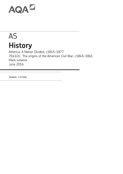 AS History Mark scheme Paper 2J June 2016