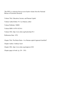 THE BRAIN DRAIN -- IS A HUMAN-CAPITAL APPROACH