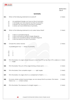 Symmetry - MoreMaths