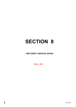 Section 8 Motorist Service Signs