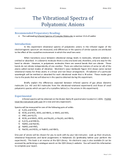 The Vibrational Spectra of Polyatomic Anions