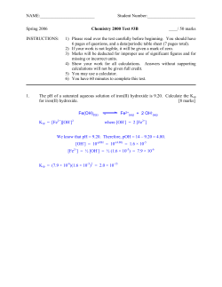 Test 3B - U of L Class Index
