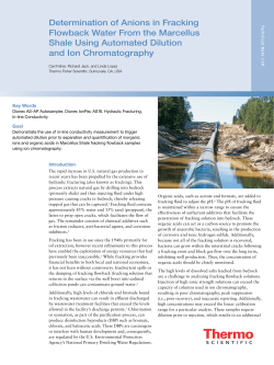 Determination of Anions in Fracking Flowback Water From the