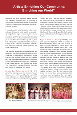 Montserrat, like other Caribbean islands emerging from plantation