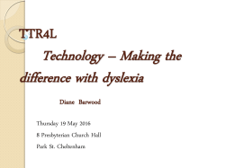 Technology &ndash; Making the difference with dyslexia