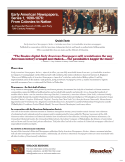 Early American Newspapers, Series 1, 1690