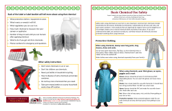 Basic Chemical Use Safety