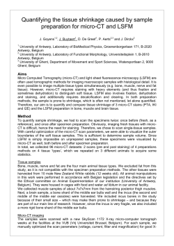 Quantifying the tissue shrinkage caused by sample