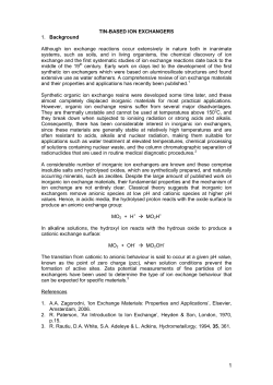 CHEMICAL TECHNOLOGY ACTIVITY REPORT &ndash; October 2003