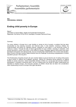 Ending child poverty in Europe