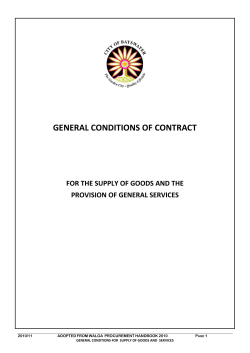 general conditions of contract