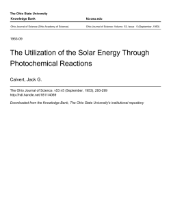 The Utilization of the Solar Energy Through