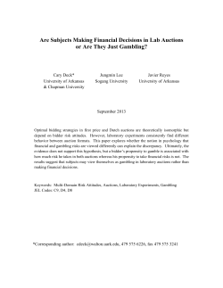 Are Subjects Making Financial Decisions in Lab Auctions or Are